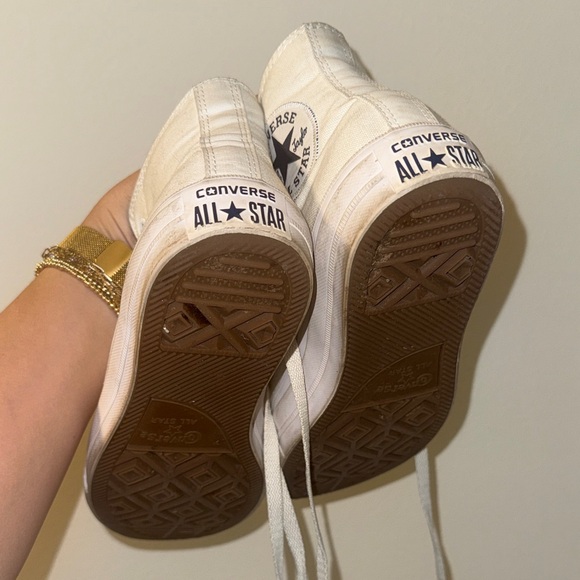 Converse All-White Canvas High-Tops - Picture 4 of 5